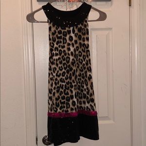 Justice Sequin Animal Print Dress